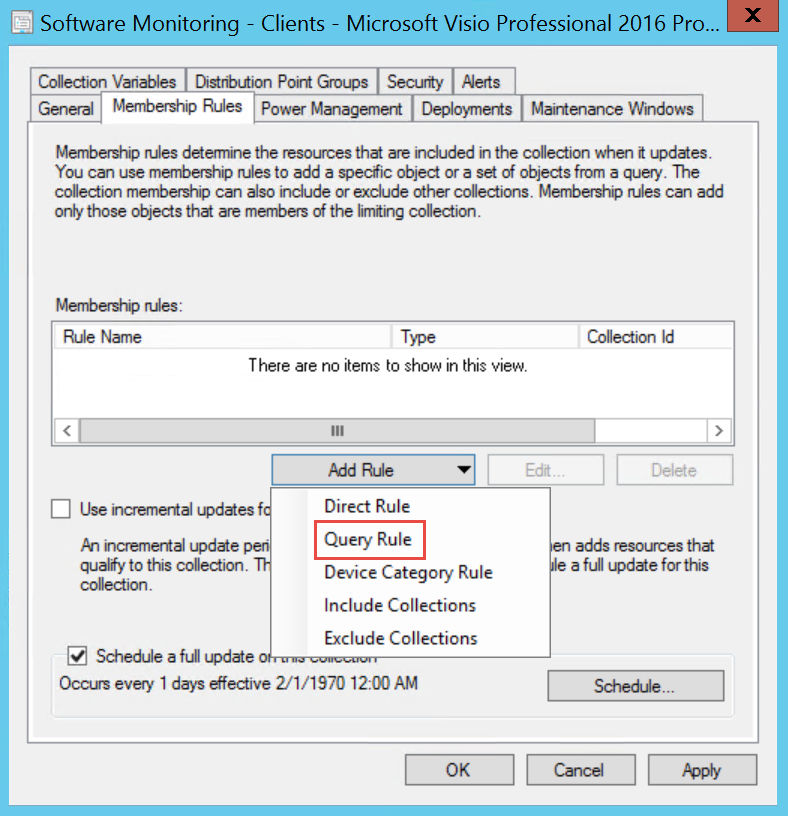 Sccm collection installed software